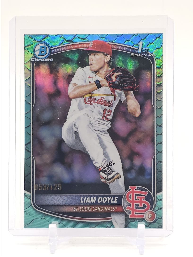 LIAM DOYLE 2025 BOWMAN CHROME DRAFT 1ST AQUA REPTILIAN REFRACTOR /125 Q3967