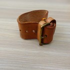 Louis Vuitton Poignet Leather Strap Tan Buckle Bracelet VINTAGE Vachetta France — photo 2