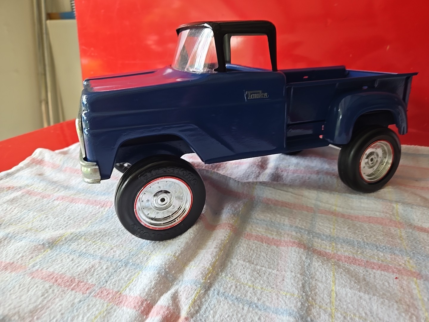 tonka step side pickup truck pressed steel