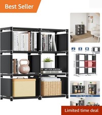 Book Shelf, 6 Cube Storage Organizer, DIY Bookcase, Metal Cube Bookshelf,Tall...