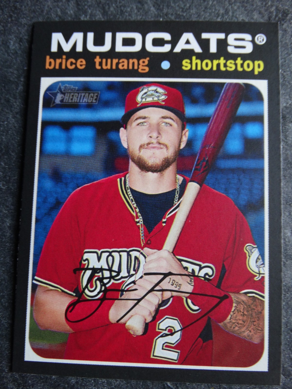 2020 Topps Heritage Minor League #58 Brice Turang Mudcats Baseball Card