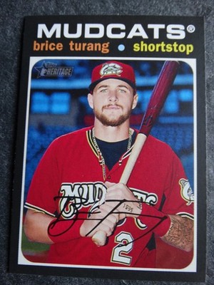 2020 Topps Heritage Minor League #58 Brice Turang Mudcats Baseball Card