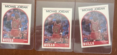 (3) CARD LOT 1989 NBA HOOPS MICHAEL JORDAN CARD #200 CHICAGO BULLS