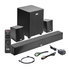 Acoustic Audio 5.1 Surround Sound Home Theater Sound Bar with Bluetooth, RCA, Op