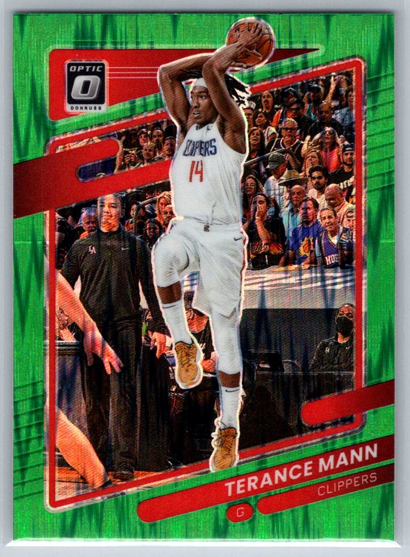 2021-22 Donruss Optic Terance Mann Green Shock #72