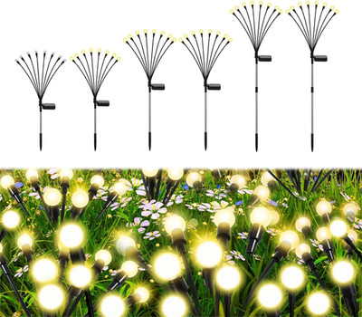 Firefly Lights Solar Outdoor, 8 Modes 800Mah Swaying Solar Firefly Garden Lights
