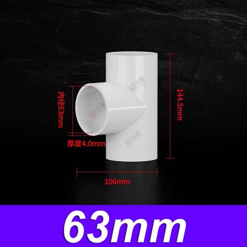3-Way Elbow PVC Plumbing Fitting Pipe 16/2025mm~200mm Socket Tee Corner Fittings - Picture 15 of 43