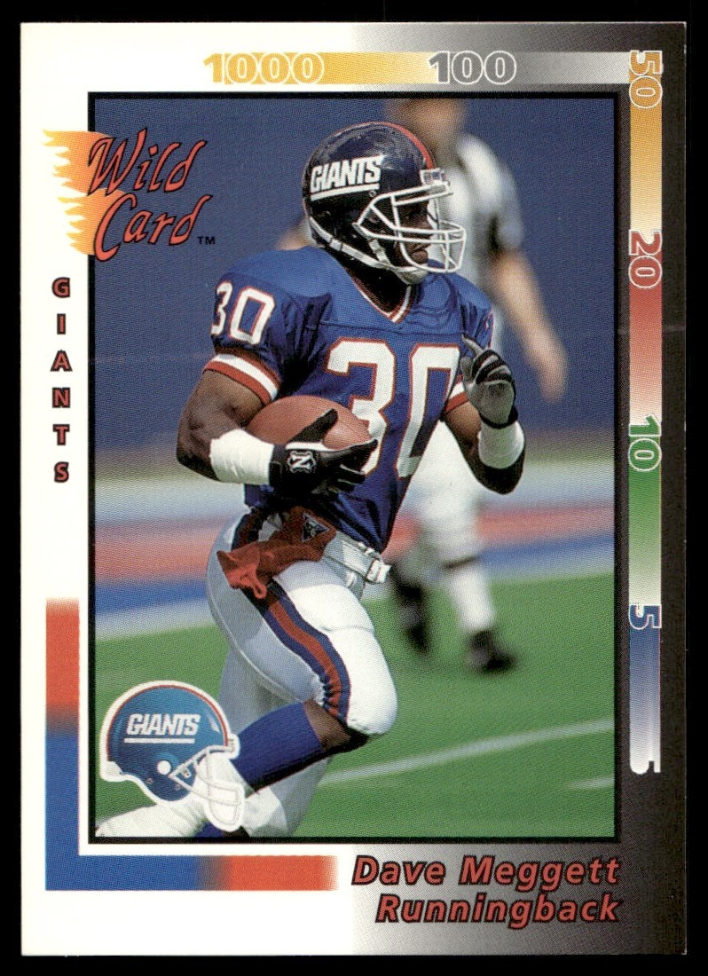 1992 Wild Card Dave Meggett New York Giants #184