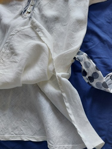 Per Una Pure Linen White Belted Long Shirt Size 18 - Picture 13 of 16