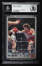 BAS 1991 All World Boxing Ray Mancini #26 BGS Authentic Auto