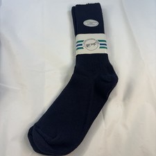 Sears Roebuck DRK Blue Cotton Blend Socks Size 10-13 Shoe 6-12.5 VTG READ USA