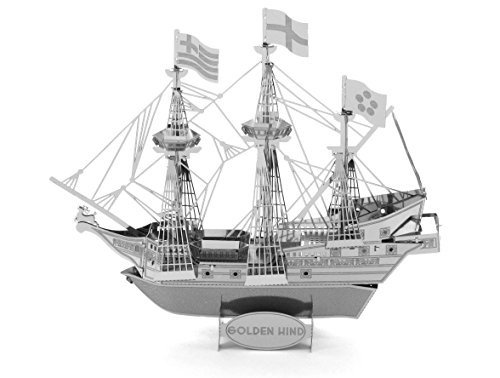 Fascinations Metal Earth 3D Laser Cut Model - Golden Hind Ship - Picture 1 of 3