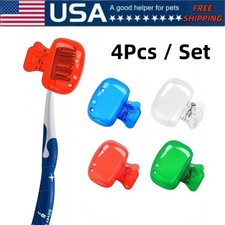 4Pcs Portable Travel Toothbrush Cover Clips Multi Color Toothbrush Protector Set