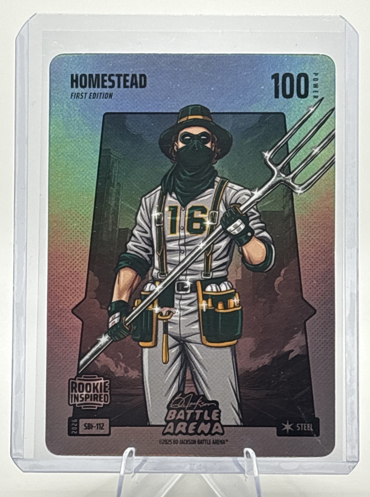 2026 Bo Jackson Battle Arena Homestead Nick Kurtz RC #SBF-112 Silver Steel Foil