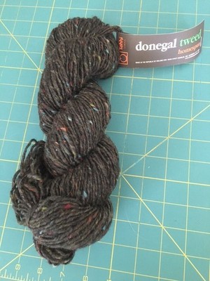 Donegal Tweed Homespun Yarn Hank 100% pure Wool 183 yds Dark Variegated Tweed