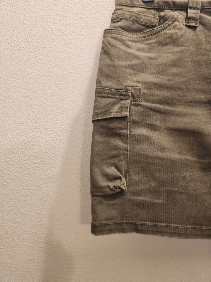 Lucky Brand Clothing Womens sz 1/27 Green Denim Cargo Skirt 21-18 - Image 3 of 4