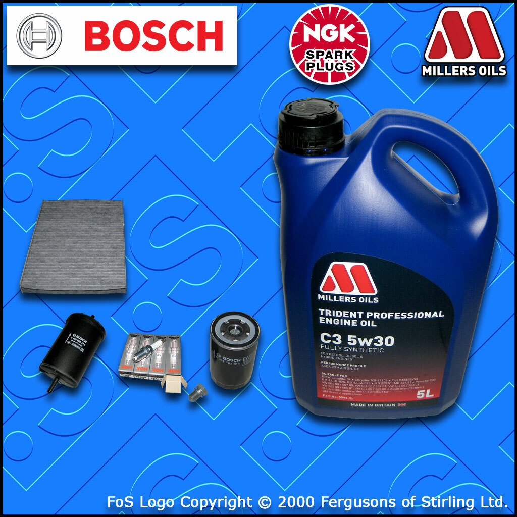 SERVICE KIT AUDI S3 (8L) 1.8 TURBO 20V OIL FUEL CABIN FILTERS PLUGS +OIL (99-03)