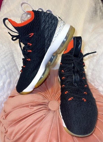 G 🖤Nike Lebron Hi-Top Zapatillas Talla 7Y Zapatos Negros Buenas Condiciones - Imagen 2 de 13