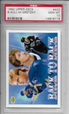 1992 Upper Deck Back to Back Brett Hull Wayne Gretzky #423 PSA 10 hockey 