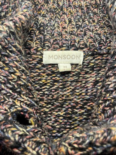 Monsoon Bat Wing Open Sleeve Multicolor Snap Front Cardigan - Size Med - Bild 3 von 15