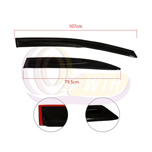 Window Visor Rain Guard Deflector For 2006-2011 Honda Civic Sedan 4-Dr Acrylic - Bild 9 von 12