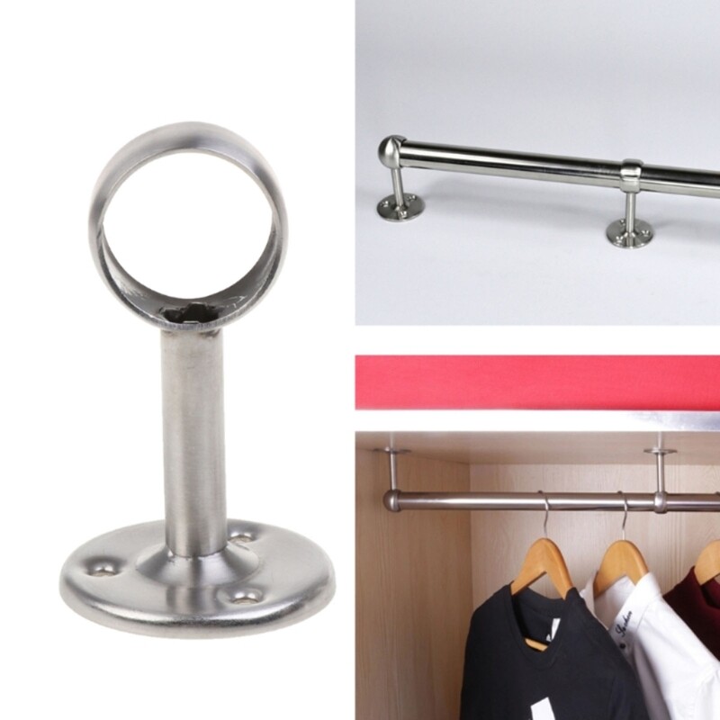Coshar 6-Pack Closet Rod Brackets - U-Shaped Pole Holders For 1-Inch Rods, Black - View #8