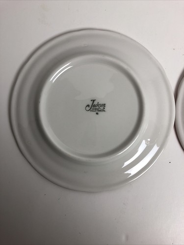 2 Pink Jackson China Falls Creek PA Scallop Rim Restaurant Ware Lunch Plate 8" - Picture 11 of 12