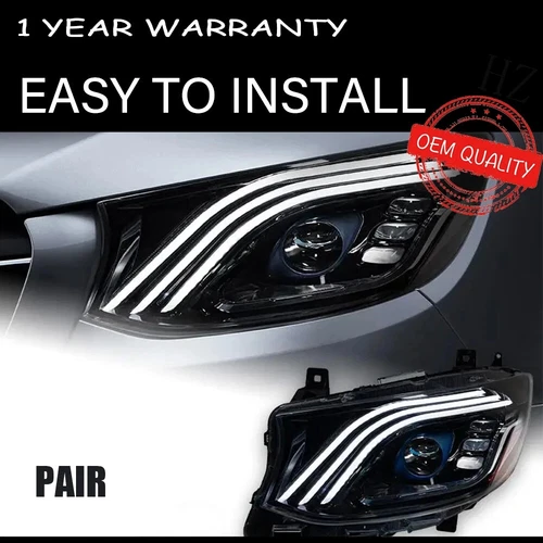 2X Upgrade Full LED Headlight Assembly Head Lamp For Mercedes Sprinter 2018-2023 - Picture 3 of 14