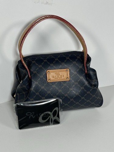 Rioni Small Leather Brown Signature The Baby Evening Bag Cute Small Designer - Picture 12 of 13