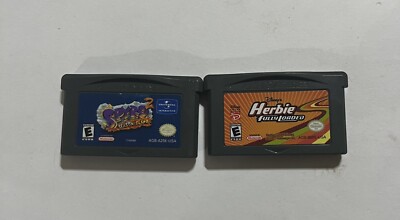 Nintendo Game Boy Advance Spyro 2 Season Flame Game Only & Herbie Fully Loaded