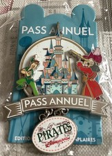Disney Pin Piotruś Pan + Hook Pass Annuel, Disneyland Paris, edycja limitowana