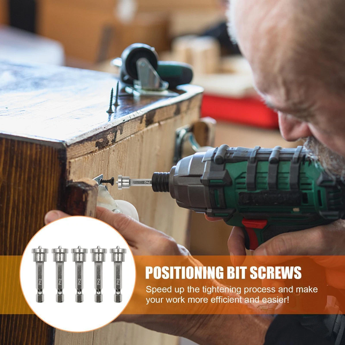 Drywall Screw Bits Setter Dimpler Magnetic Positioning Bit Holder