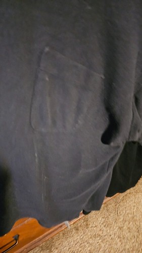 Puritan Mens Shirt 2XL Polo Short Sleeve Black Knit Cotton Blend Pocket Casual - Picture 3 of 5