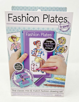 Fashion Plates TRAVEL Design Mix & Match Fashion Drawing Set New in Box Ages 6+