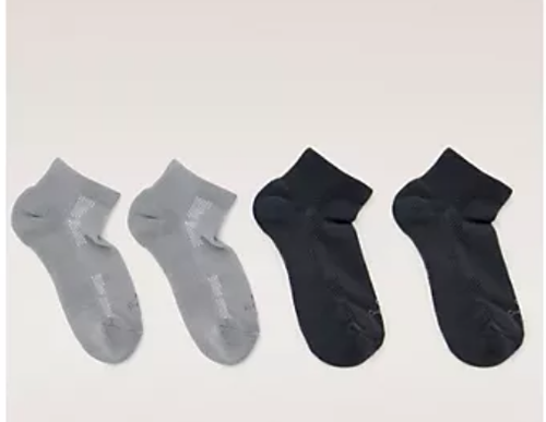 Tommie Copper Set of 4 EcoWick Compression Ankle Socks XL black grey new unisex