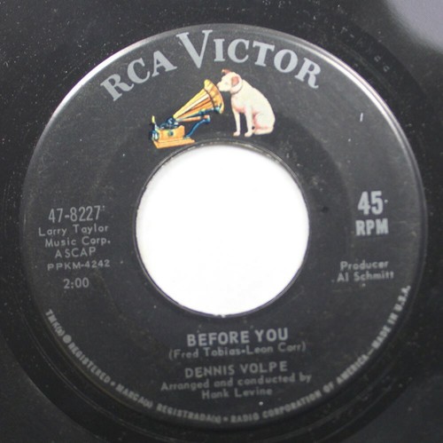 50S & 60S 45 Dennis Volpe - Before You / The House Where Johnny Lives On Rca Vic