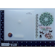 CTMH Rubber Stamps My Acrylix C1328 FESTIVE FRILLS CHRISTMAS WREATH WISHES 2979