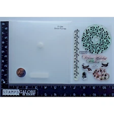 CTMH Rubber Stamps My Acrylix C1328 FESTIVE FRILLS CHRISTMAS WREATH WISHES #2979