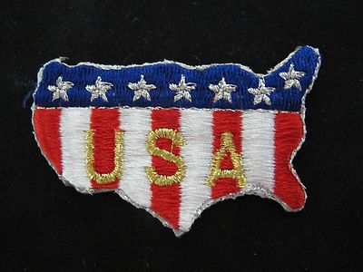 #3355 United States,American Map w/U.S.A Word Embroidery Iron On Applique Patch