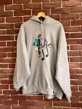 Vintage 90s Pro Club Rap Hip Hop Band Hoodie Xxl grey