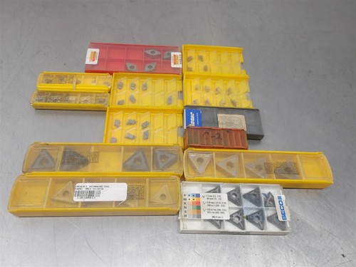 Lot Of 65 NEW! Assorted Carbide Insert -Various Size/Type/Brand (As Shown)