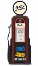 Vintage Metal Sign Black Gasoline Pump Garage Man Cave Summer House Wall Plaque 