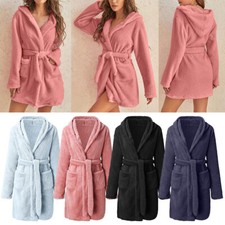 Terry Towel Bathrobe Women Luxury Dressing Gown Ladies Soft Towelling Robe Shawl