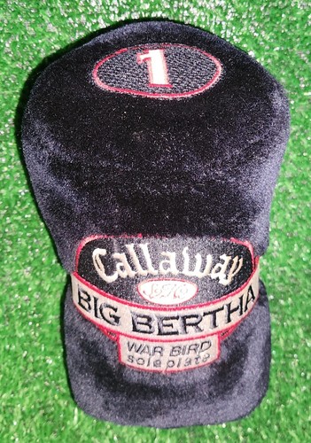 Callaway Golf BIG BERTHA War Bird Sole Plate Headcover Sock #1 Black, Free S&H