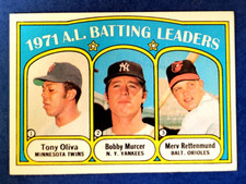 1972 Topps #86 American League 1971 Batting Leaders Baseball Card Near Mint