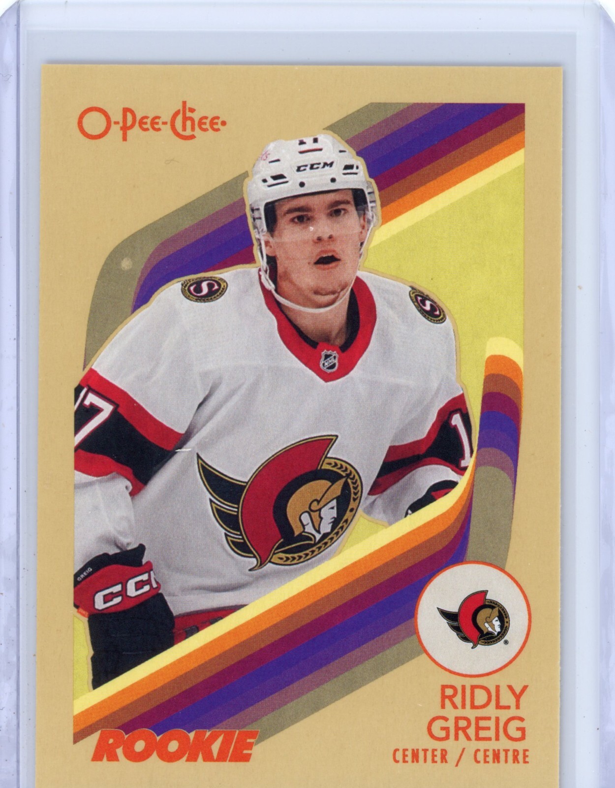 2023-24 O-Pee-Chee OPC Ridly Greig Retro Rookie RC #543 Ottawa Senators