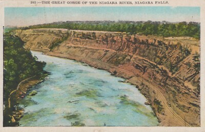 Great Niagara Falls River Gorge Queenstown Canada White Border Vintage Post Card