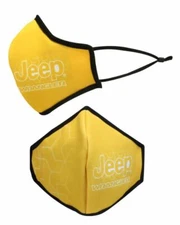 Jeep® Wrangler Sublimated Face Mask Yellow and Black Cotton & Polyester Mopar 