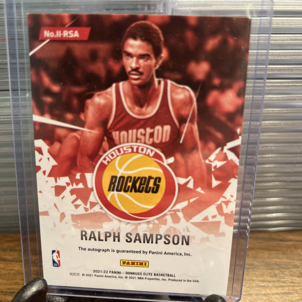 2021-22 Donruss Elite Ralph Sampson Impact Impressions AUTO Rockets - Image 2 of 2