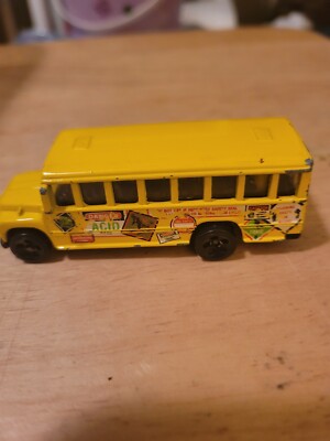 1988 Hot Wheels Yellow School Bus Brats On Board Danger Acid Rock RARE. B1